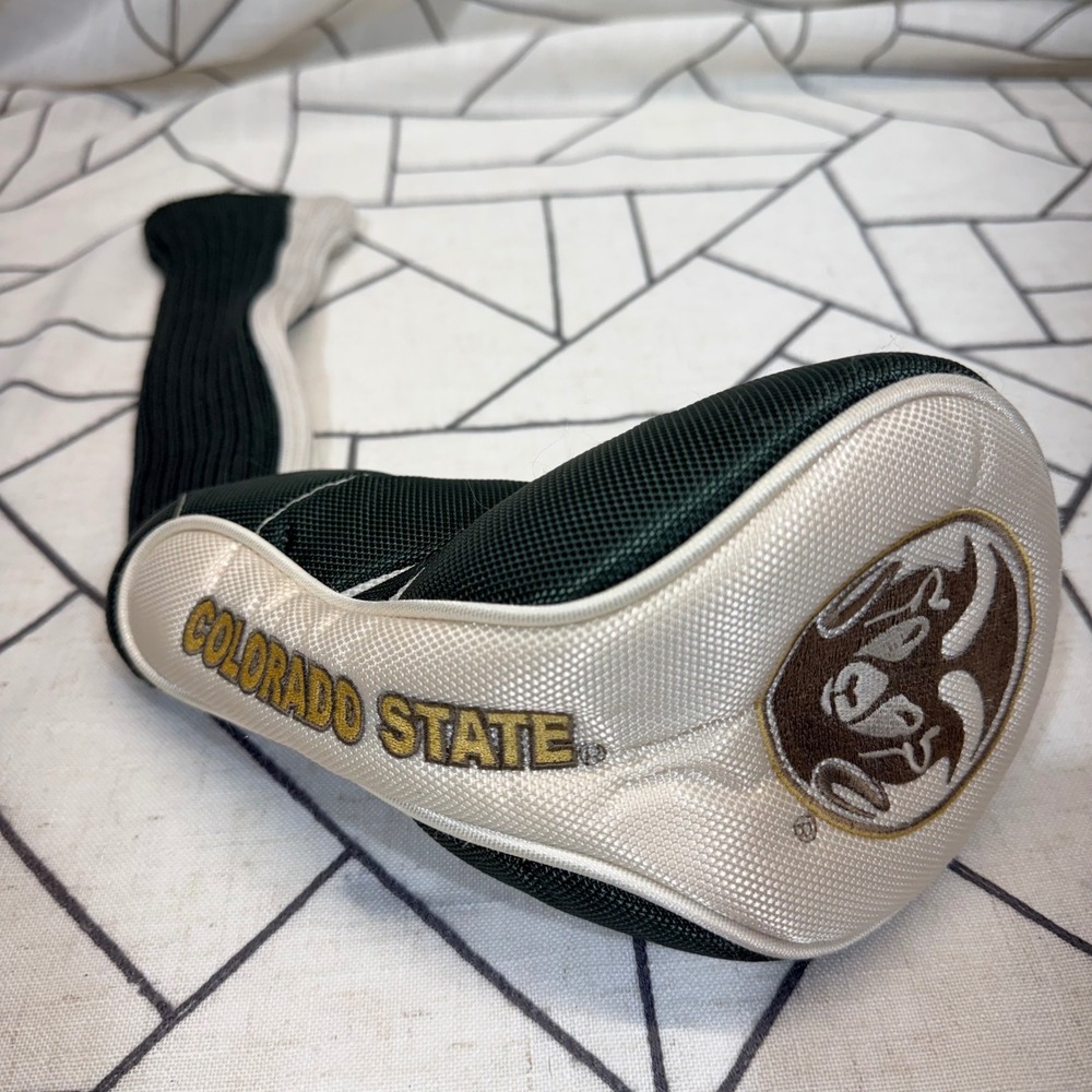 Team Effort Colorado State Rams Golf Headcover OS Green White Driver Sock #1